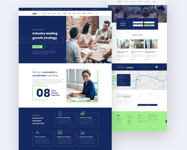 02 Demo: Energy | Adri multipurpose WordPress Theme for consulting, finance, corporate, business websites