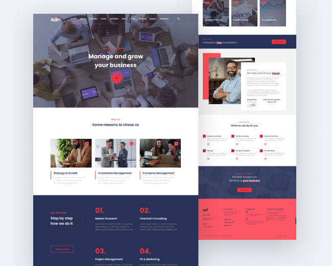 06 Demo: Smooth | Adri multipurpose WordPress Theme for consulting, finance, corporate, business websites