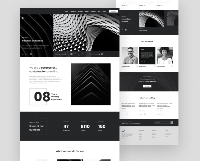 07 Demo: Mono | Adri multipurpose WordPress Theme for consulting, finance, corporate, business websites