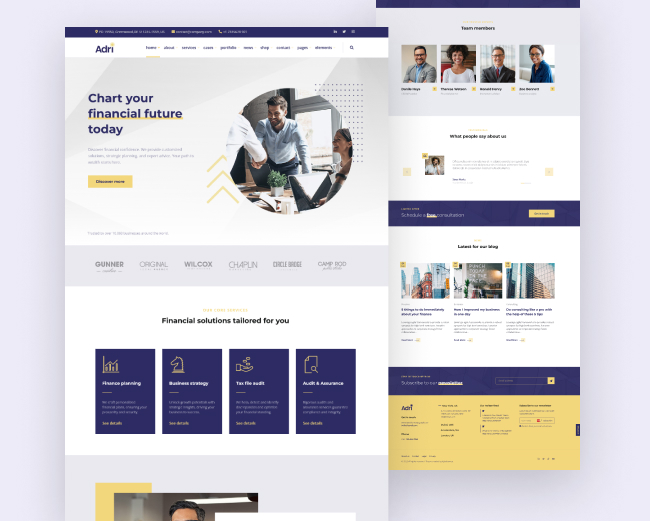 10 Demo: Spotlight | Adri multipurpose WordPress Theme for consulting, finance, corporate, business websites